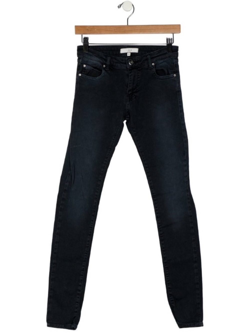 IRO Aleka Faded Soft Black or Grey Skinny Jeans — Slim Stretch Denim